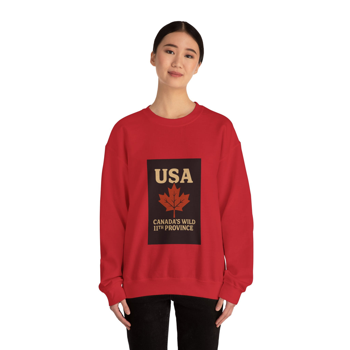 USA 'Canada's Wild 11th Province' Crewneck Sweatshirt