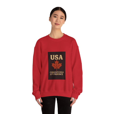 USA 'Canada's Wild 11th Province' Crewneck Sweatshirt