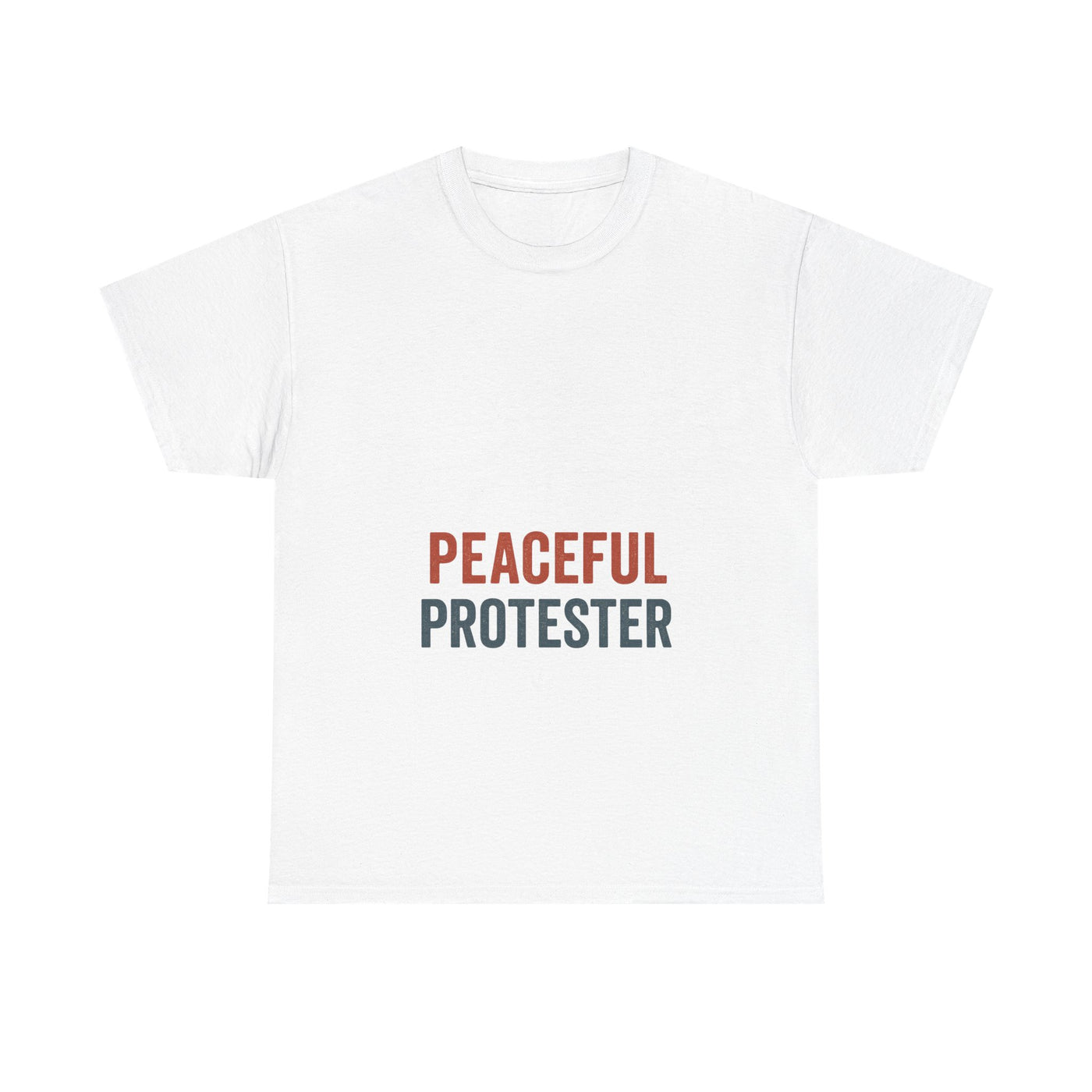 Peaceful Protester T-Shirt — 'Peaceful Protester' Minimalist Activist Tee