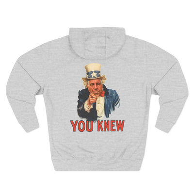 Hoodie - Vintage Uncle Epstein "You Knew" Graphic Fleece Hoodie