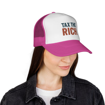 Tax The Rich Trucker Cap — Bold Political Mesh Snapback Hat