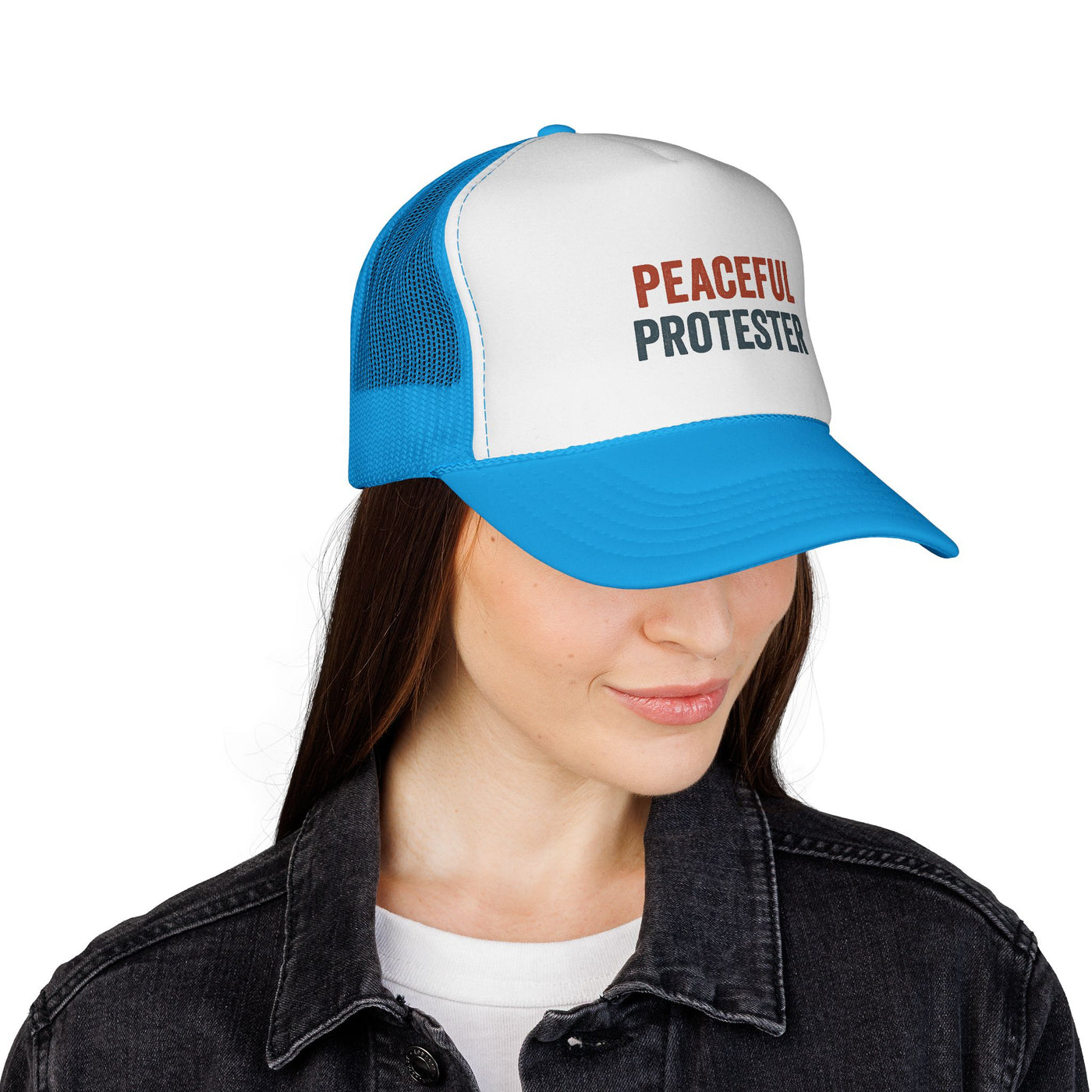 Peaceful Protester Trucker Cap — Political Rally Mesh Hat