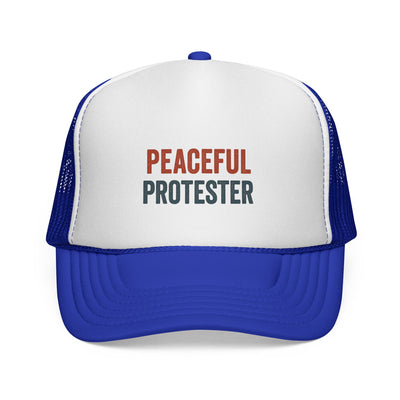 Peaceful Protester Trucker Cap — Political Rally Mesh Hat