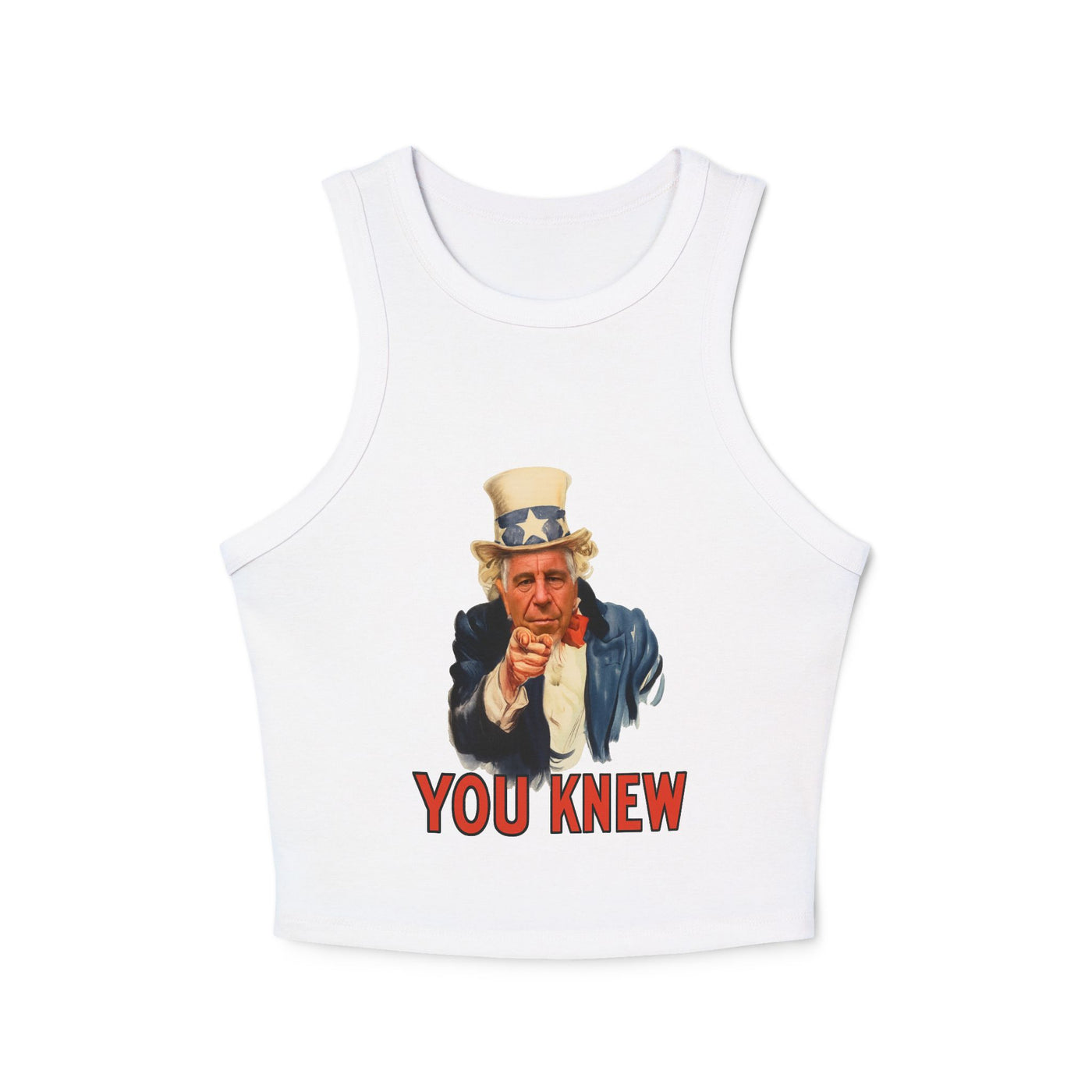 Tank Top Vintage Pointing Uncle Epstein“YOU KNEW” Graphic