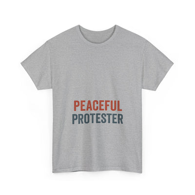 Peaceful Protester T-Shirt — 'Peaceful Protester' Minimalist Activist Tee