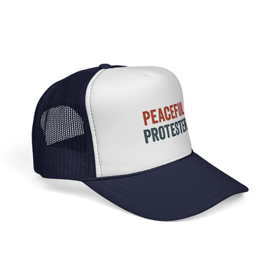 Peaceful Protester Trucker Cap — Political Rally Mesh Hat