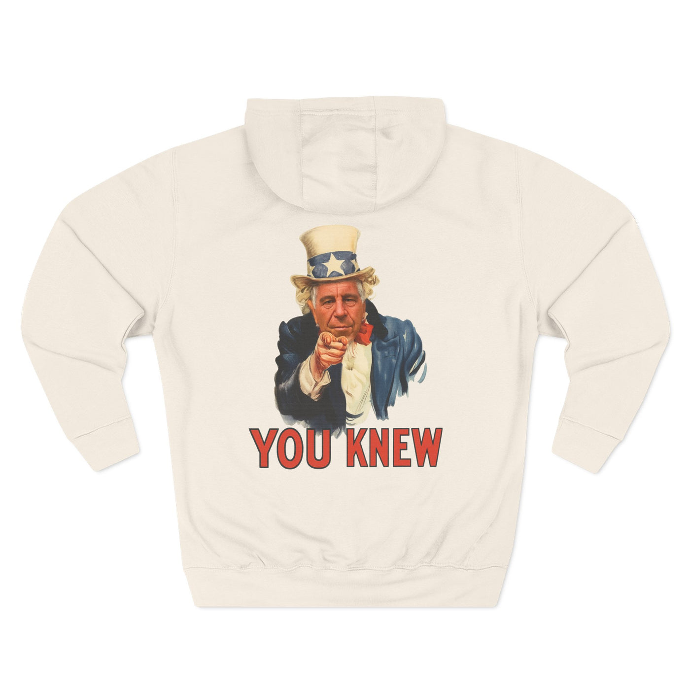 Hoodie - Vintage Uncle Epstein "You Knew" Graphic Fleece Hoodie
