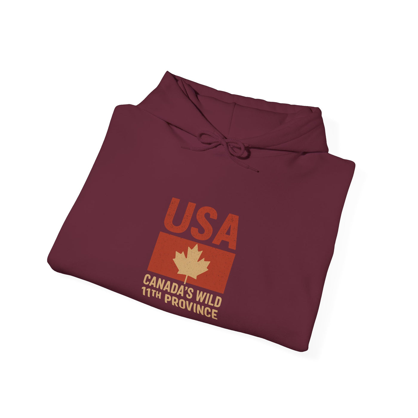 USA Maple Leaf Hoodie – 'Canada's 51st Province' Funny Canada-USA Mashup Sweatshirt