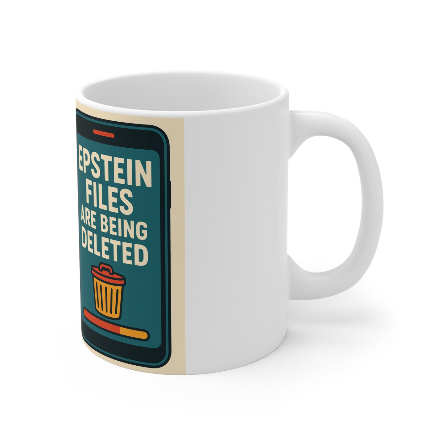 11oz Mug — "Files Are Being Deleted" Retro Conspiracy Coffee Cup