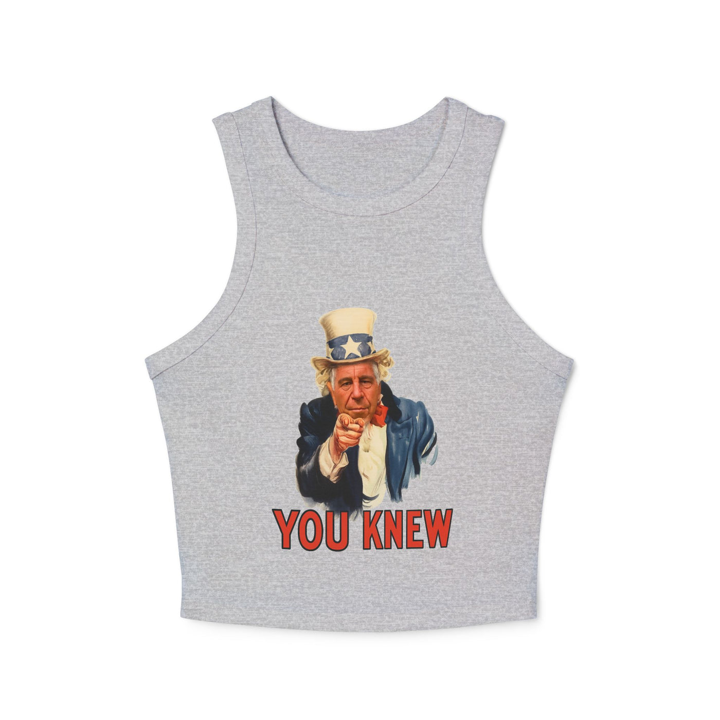 Tank Top Vintage Pointing Uncle Epstein“YOU KNEW” Graphic