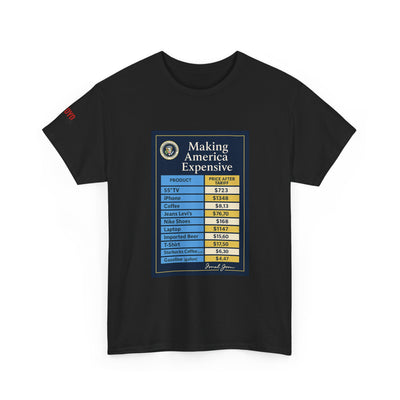 T‑Shirt — "Making America Expensive" Price Comparison Graphic Tee