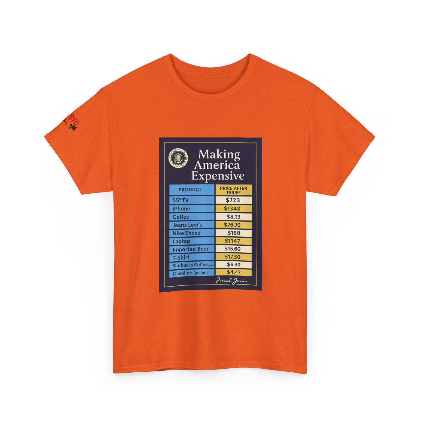 T‑Shirt — "Making America Expensive" Price Comparison Graphic Tee