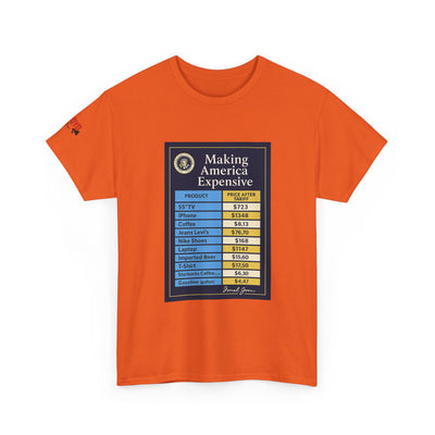 T‑Shirt — "Making America Expensive" Price Comparison Graphic Tee