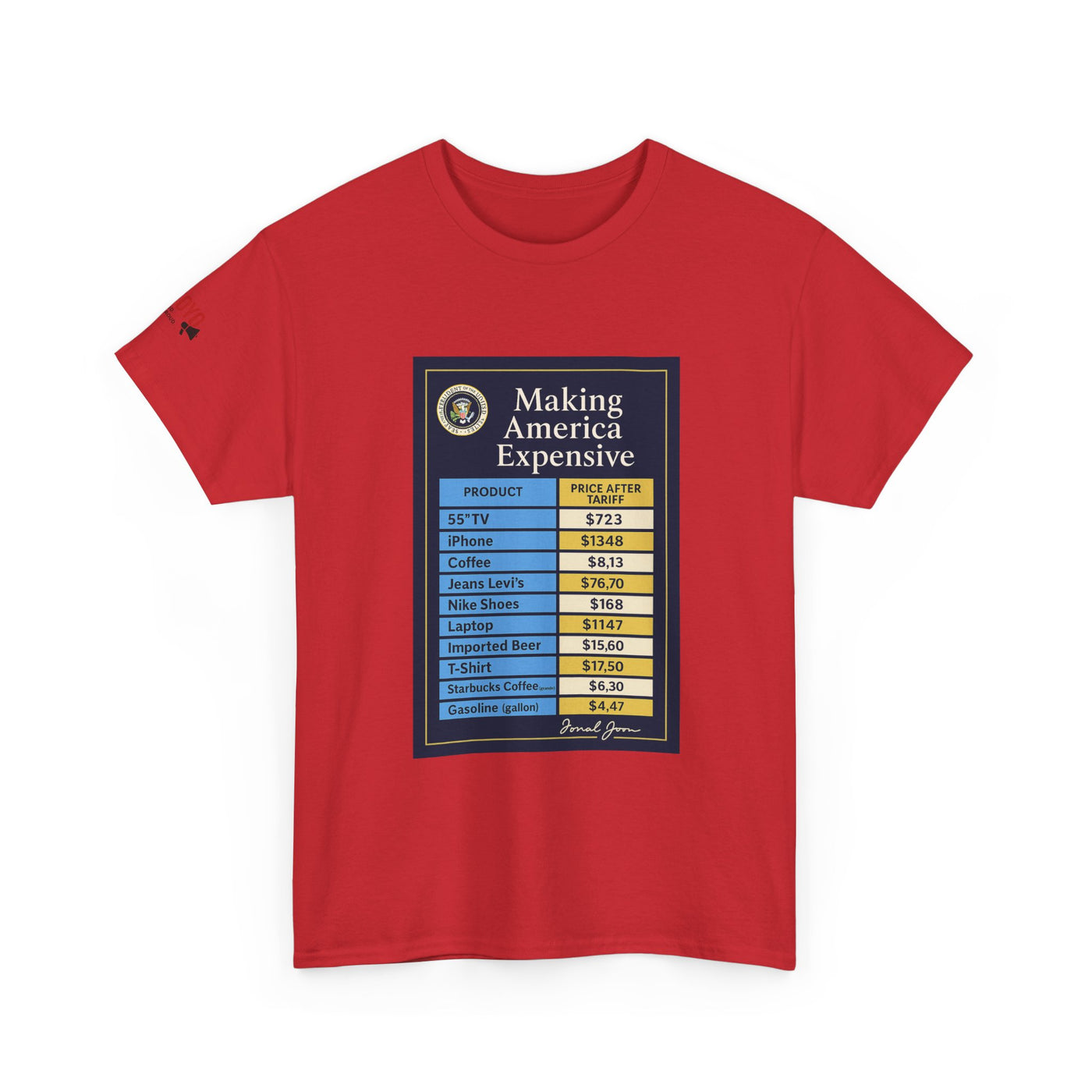 T‑Shirt — "Making America Expensive" Price Comparison Graphic Tee
