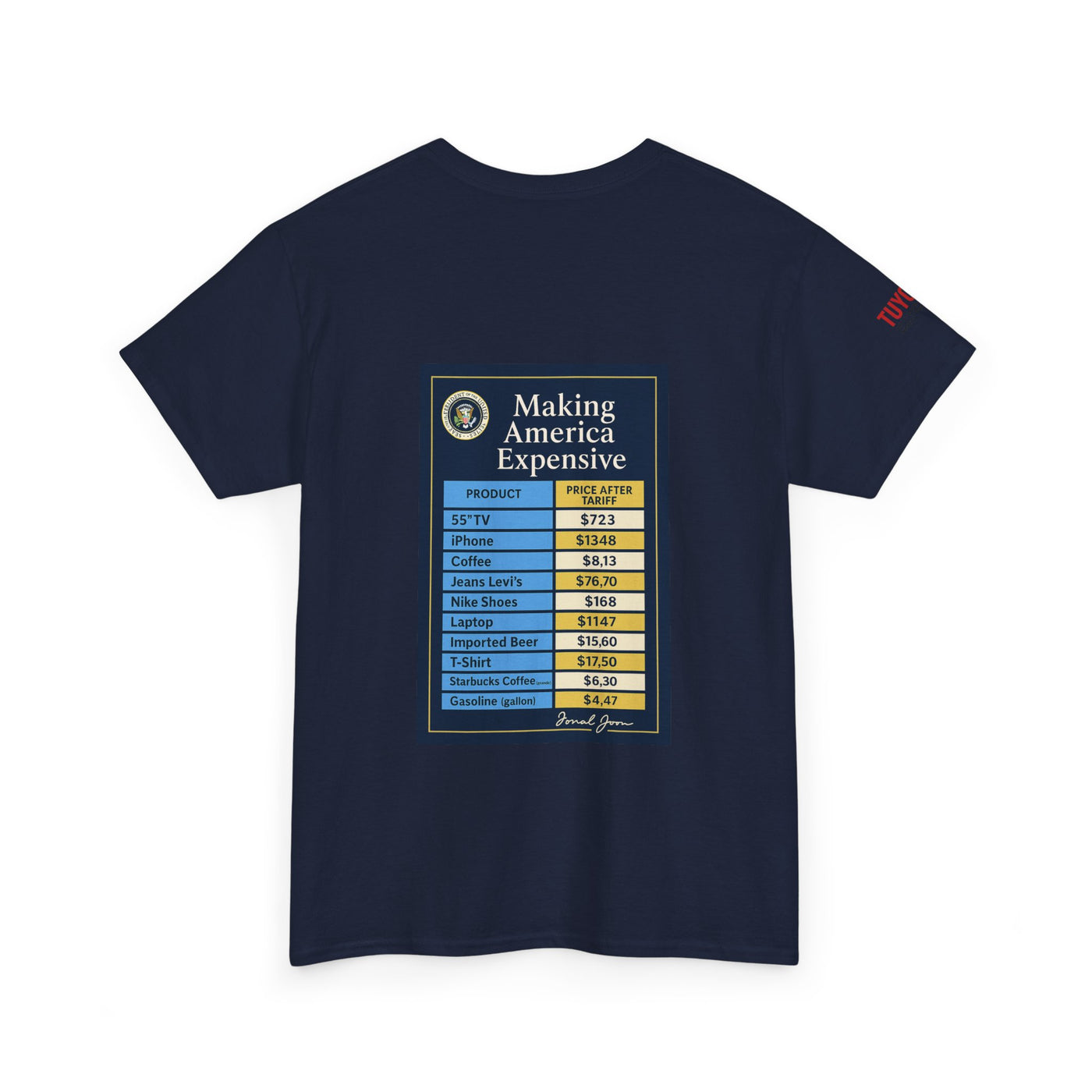T‑Shirt — "Making America Expensive" Price Comparison Graphic Tee