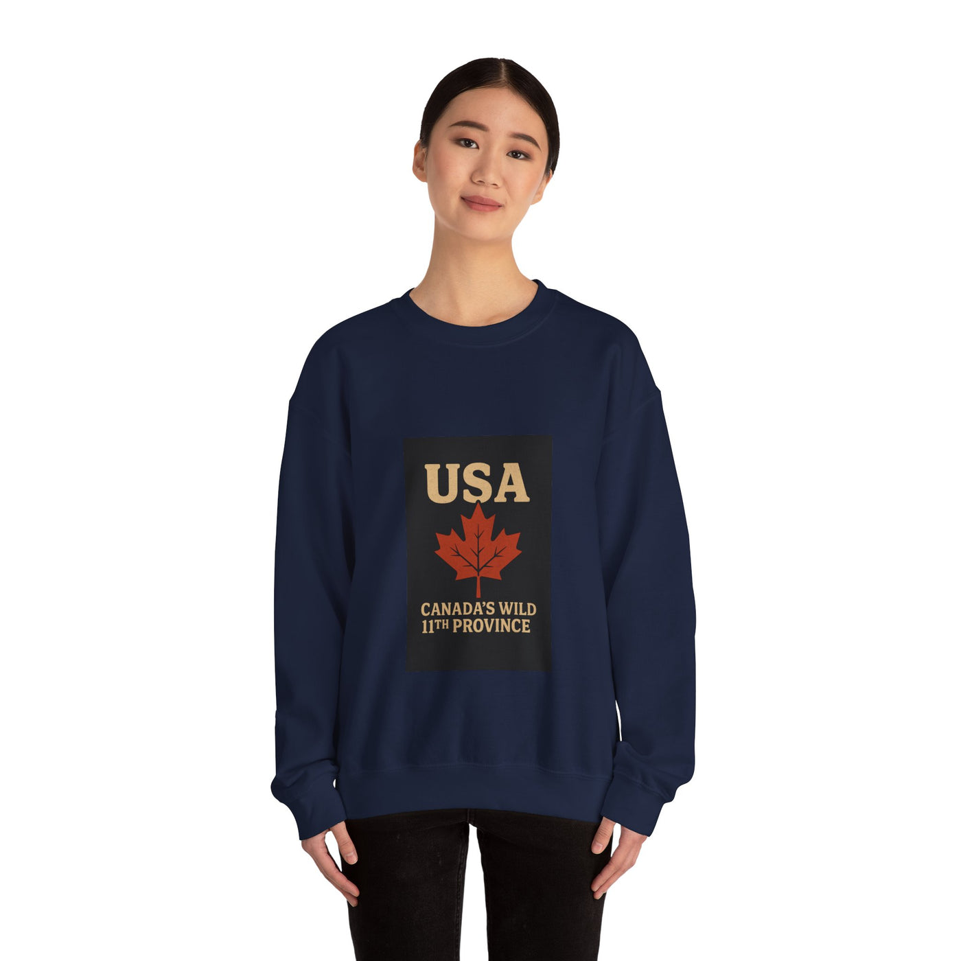 USA 'Canada's Wild 11th Province' Crewneck Sweatshirt