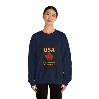 USA 'Canada's Wild 11th Province' Crewneck Sweatshirt