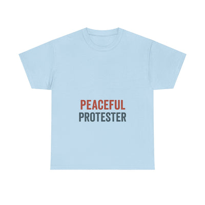 Peaceful Protester T-Shirt — 'Peaceful Protester' Minimalist Activist Tee