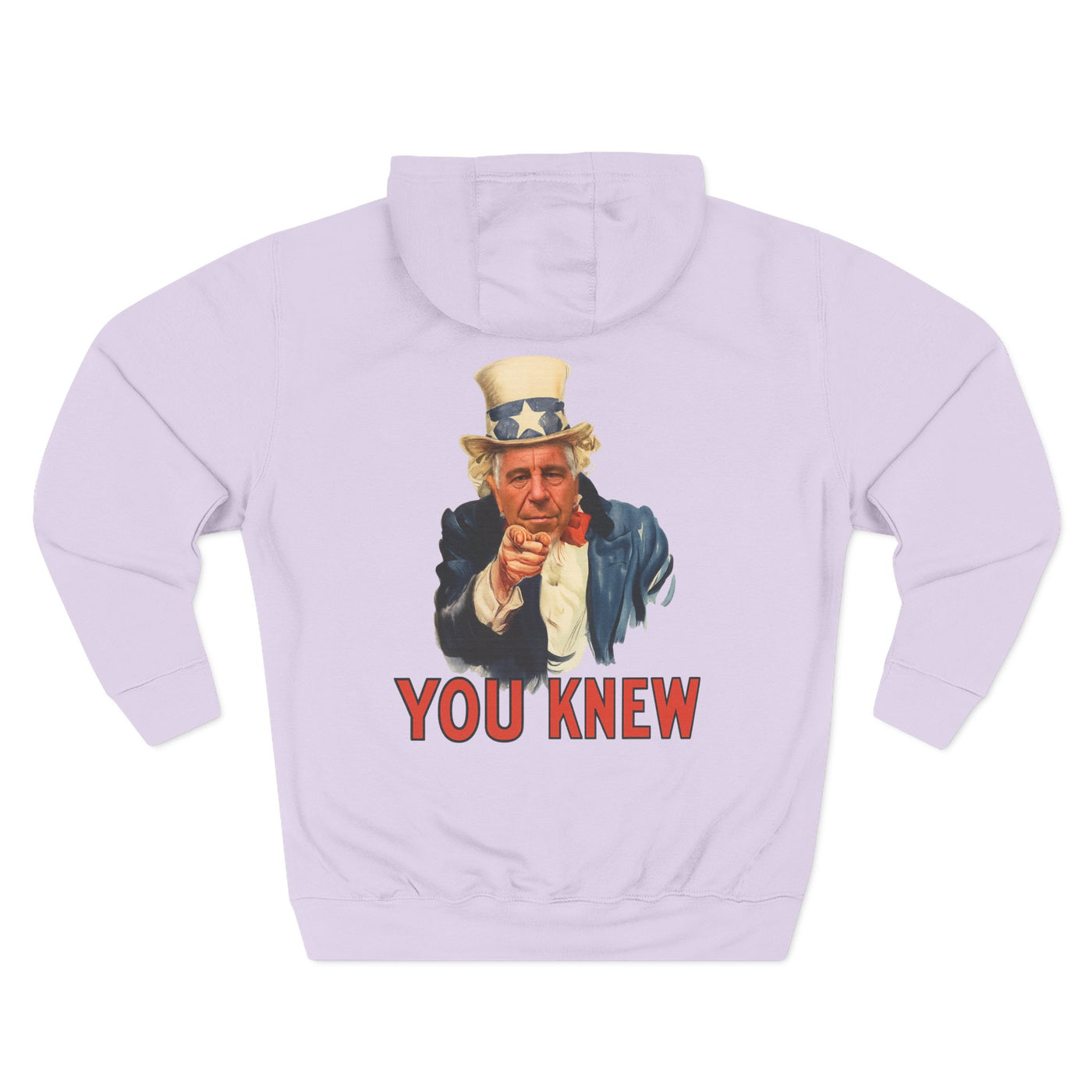 Hoodie - Vintage Uncle Epstein "You Knew" Graphic Fleece Hoodie