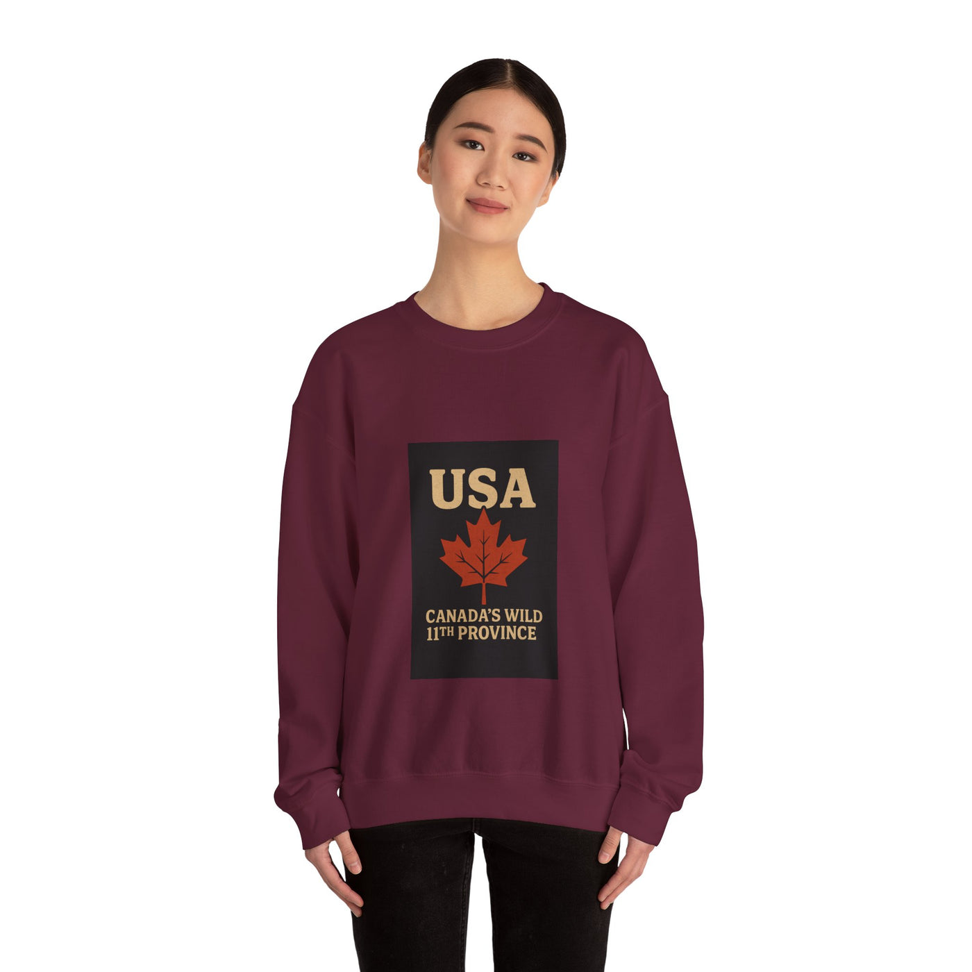 USA 'Canada's Wild 11th Province' Crewneck Sweatshirt