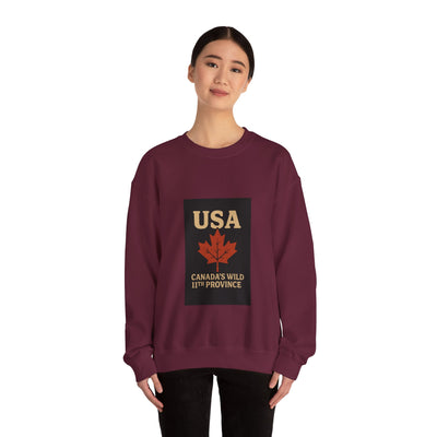 USA 'Canada's Wild 11th Province' Crewneck Sweatshirt