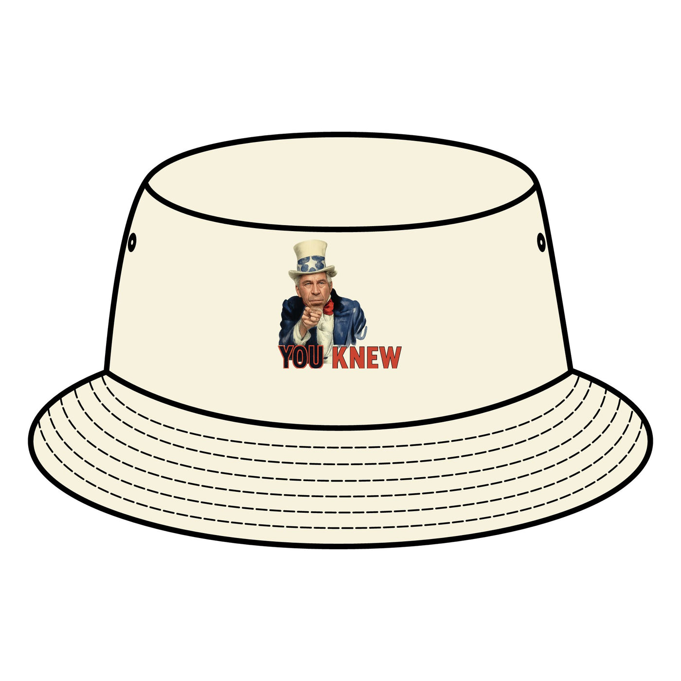 You Knew Uncle Sam Graphic Bucket Hat — Patriotic Vintage Fishing Sun Hat