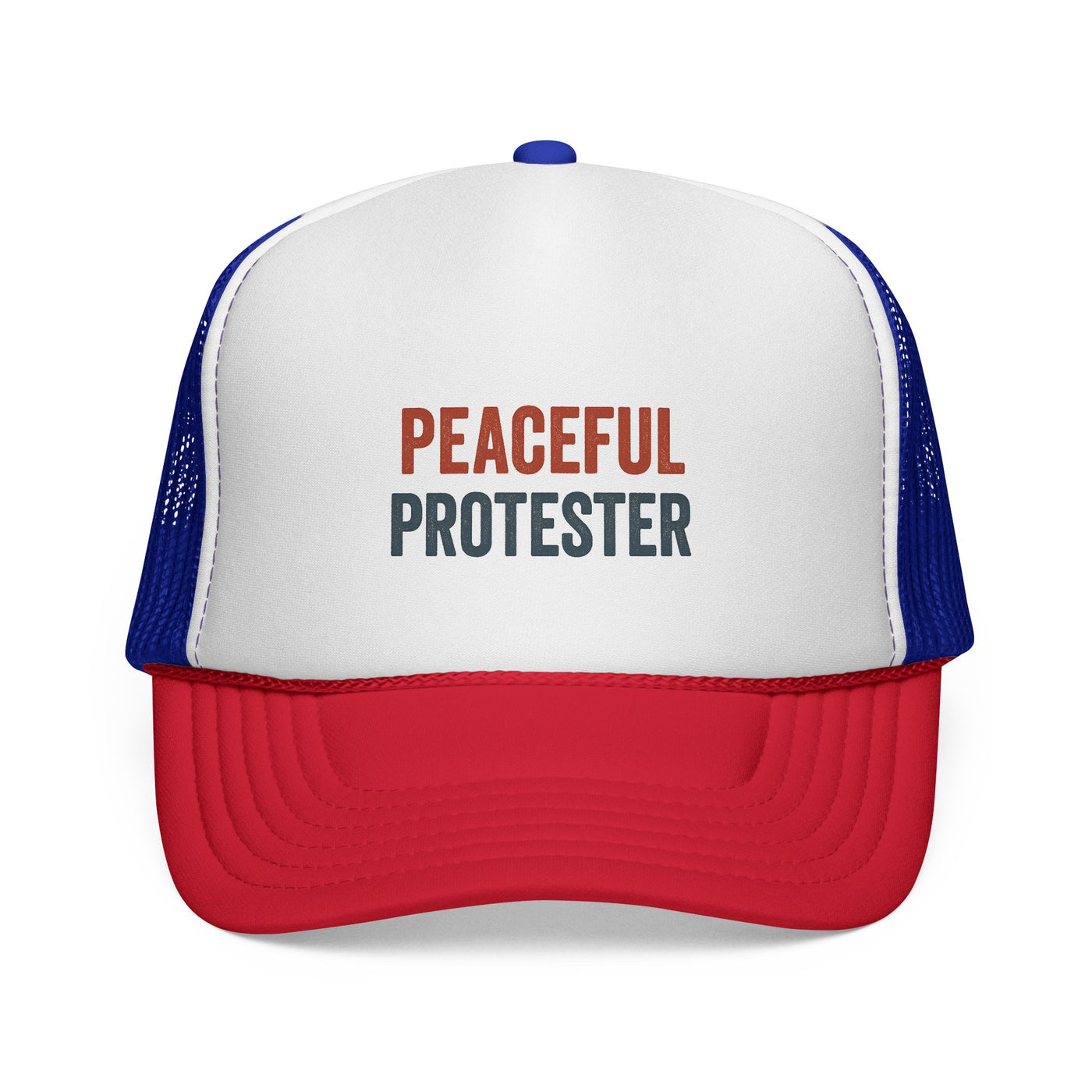 Peaceful Protester Trucker Cap — Political Rally Mesh Hat
