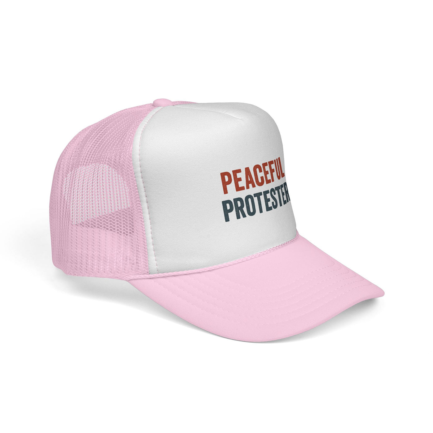 Peaceful Protester Trucker Cap — Political Rally Mesh Hat