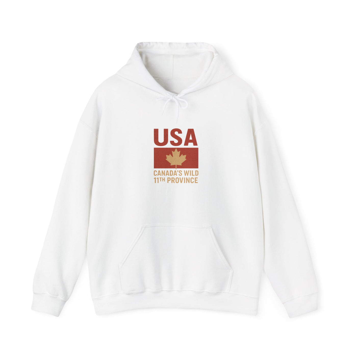 USA Maple Leaf Hoodie – 'Canada's 51st Province' Funny Canada-USA Mashup Sweatshirt