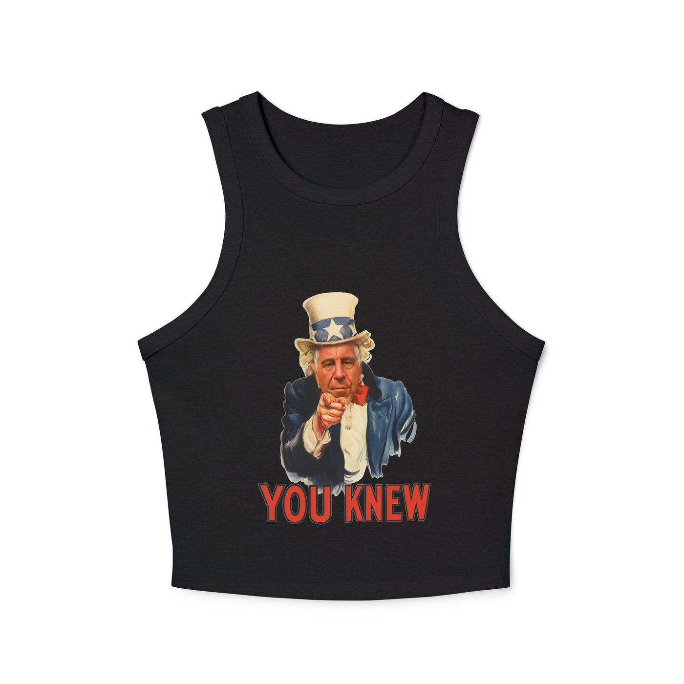 Tank Top Vintage Pointing Uncle Epstein“YOU KNEW” Graphic