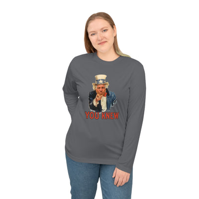 Uncle Epstein “You Knew” Long Sleeve Shirt — Patriotic Vintage Pointing Tee