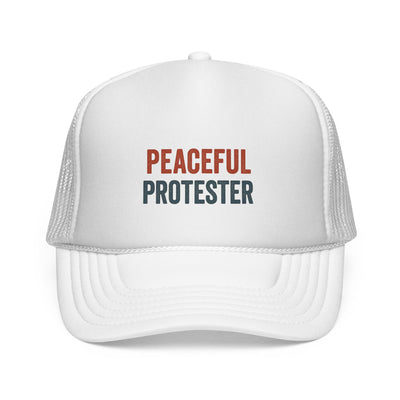 Peaceful Protester Trucker Cap — Political Rally Mesh Hat