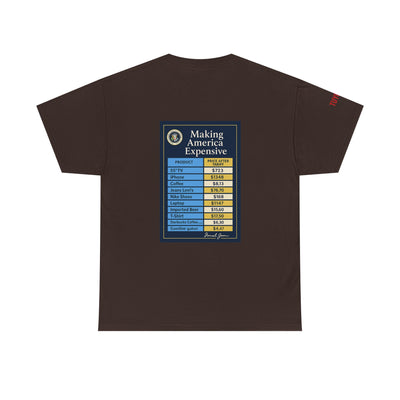 T‑Shirt — "Making America Expensive" Price Comparison Graphic Tee