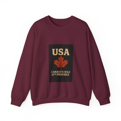 USA 'Canada's Wild 11th Province' Crewneck Sweatshirt