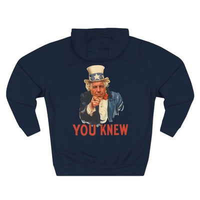 Hoodie - Vintage Uncle Epstein "You Knew" Graphic Fleece Hoodie