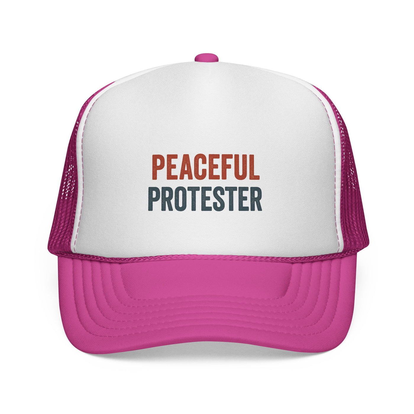 Peaceful Protester Trucker Cap — Political Rally Mesh Hat