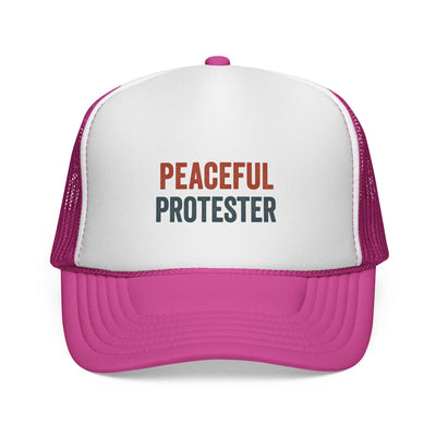 Peaceful Protester Trucker Cap — Political Rally Mesh Hat