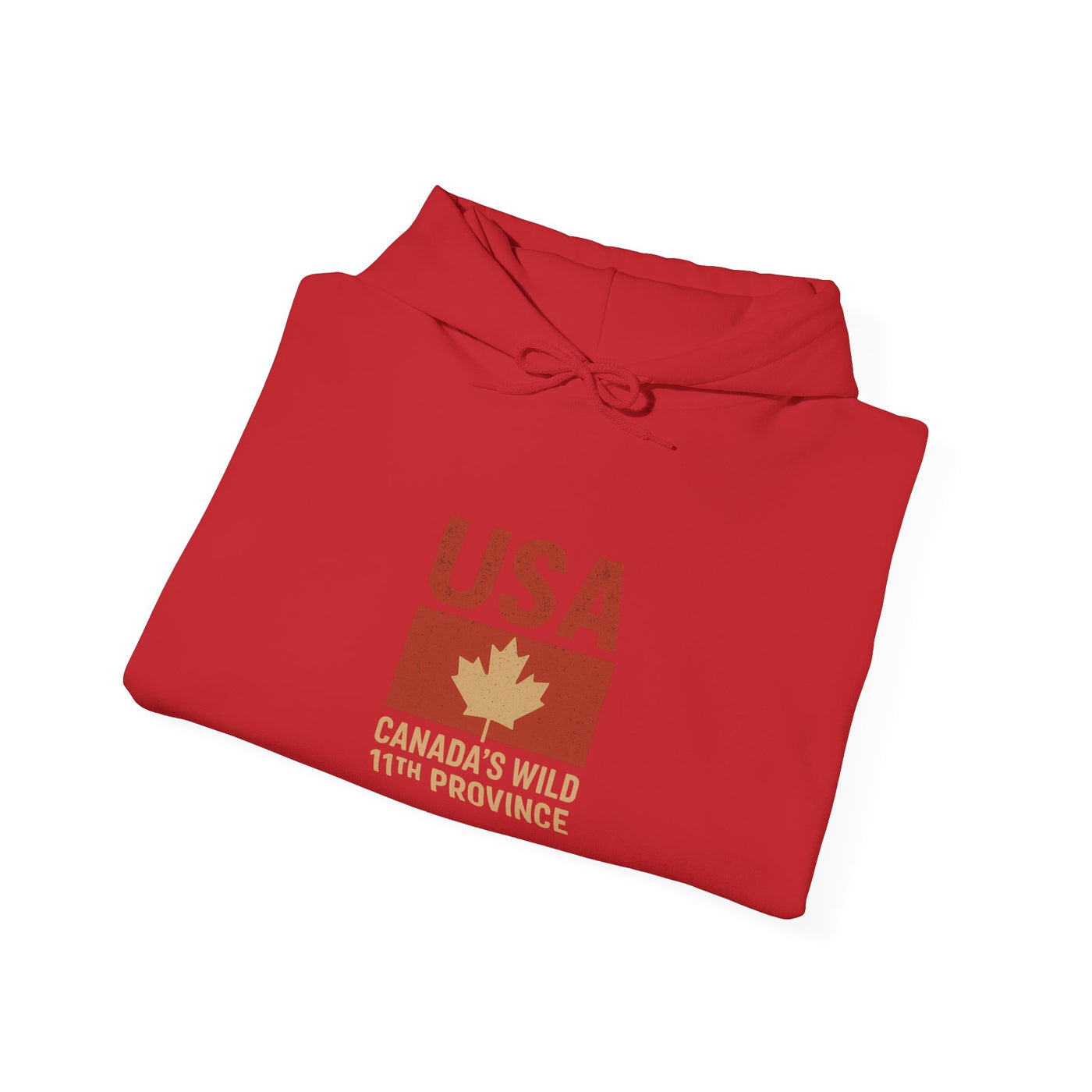 USA Maple Leaf Hoodie – 'Canada's 51st Province' Funny Canada-USA Mashup Sweatshirt