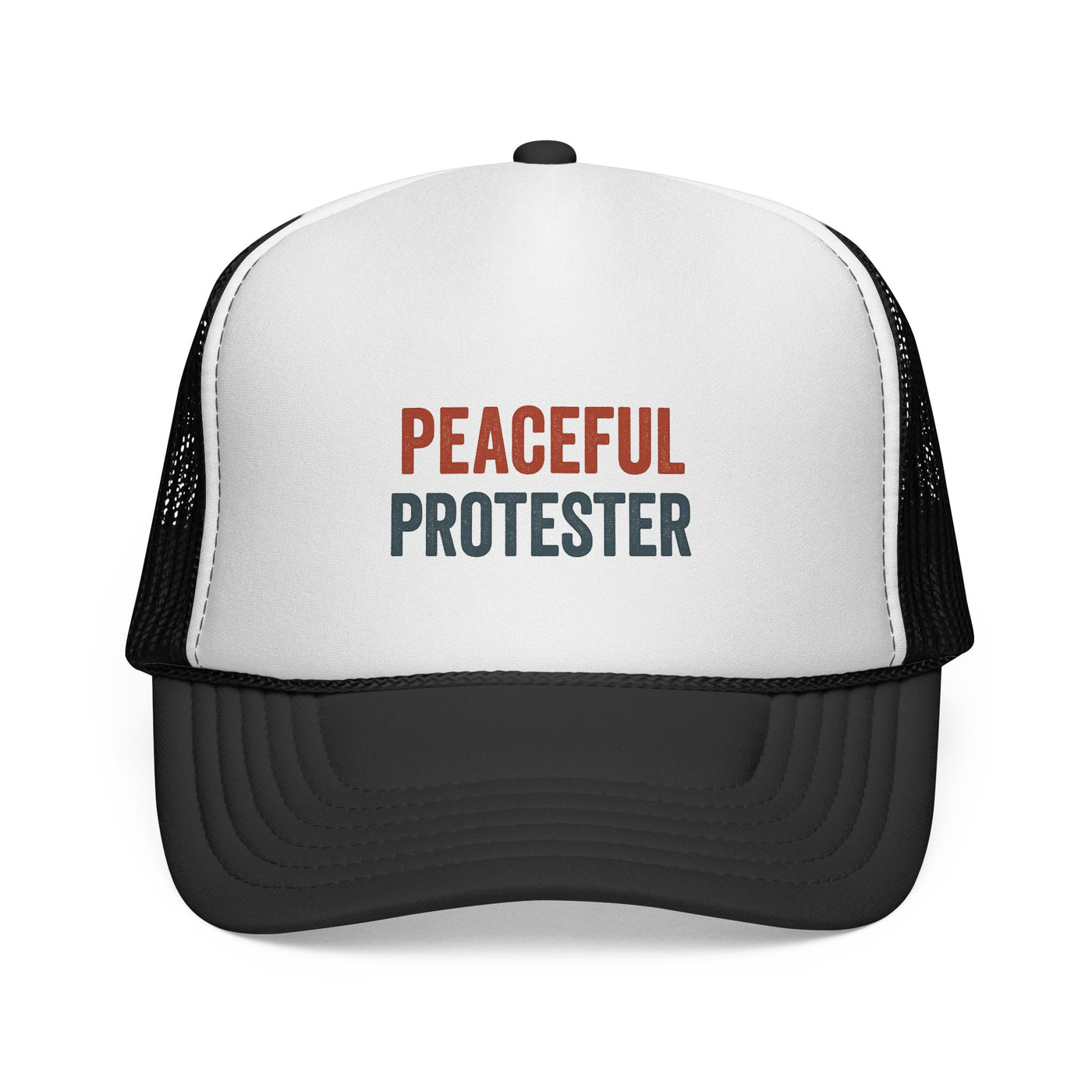 Peaceful Protester Trucker Cap — Political Rally Mesh Hat