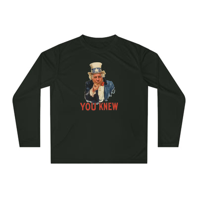 Uncle Epstein “You Knew” Long Sleeve Shirt — Patriotic Vintage Pointing Tee