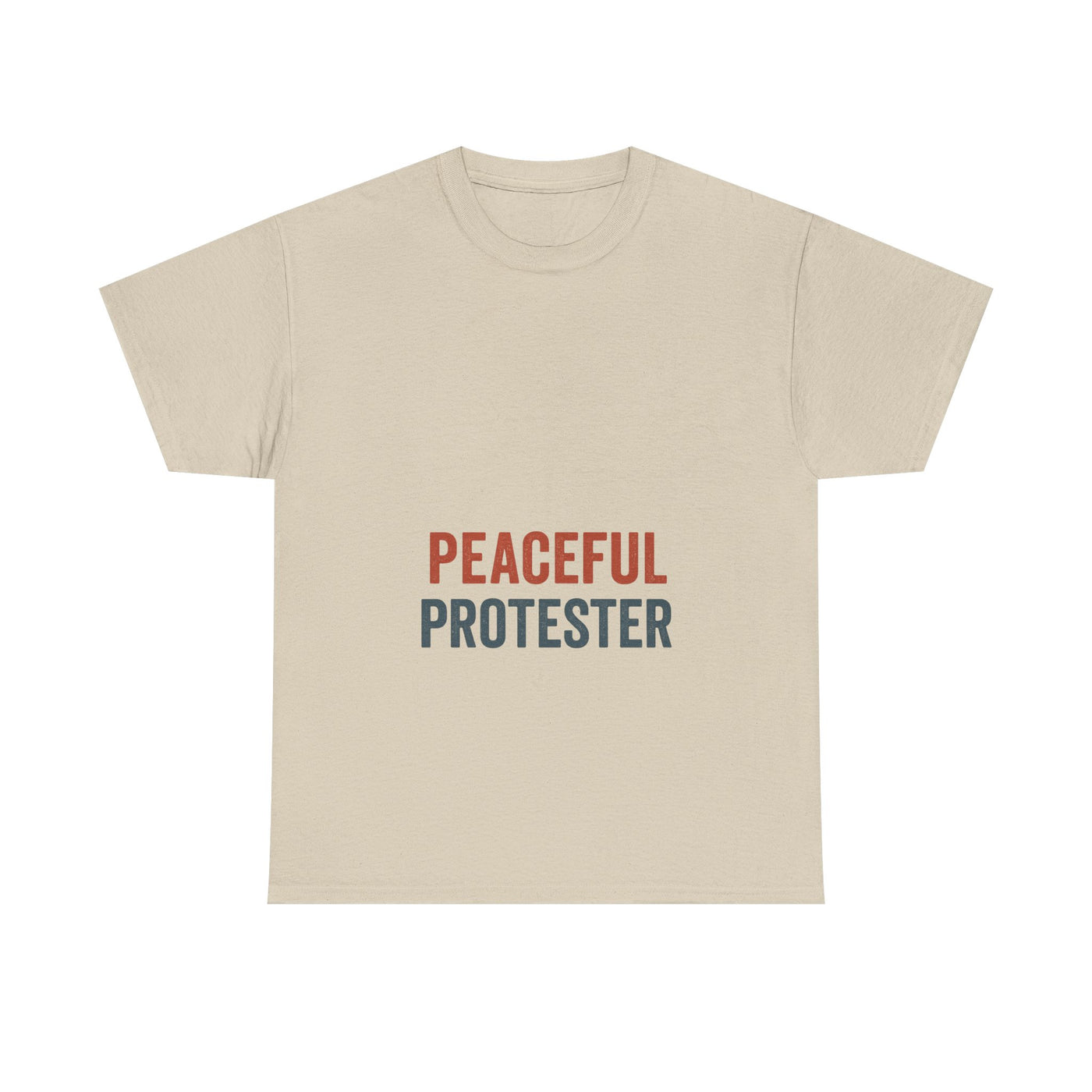 Peaceful Protester T-Shirt — 'Peaceful Protester' Minimalist Activist Tee