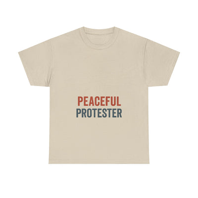 Peaceful Protester T-Shirt — 'Peaceful Protester' Minimalist Activist Tee