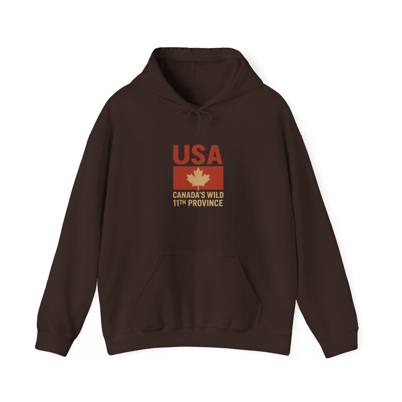 USA Maple Leaf Hoodie – 'Canada's 51st Province' Funny Canada-USA Mashup Sweatshirt
