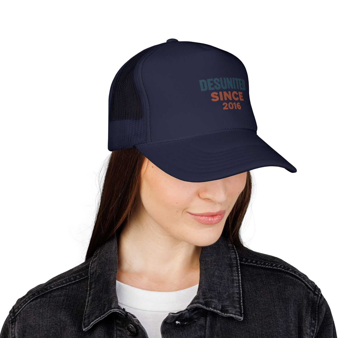 Trucker Cap — "DESUNITED SINCE 2016" Embroidered Retro Mesh Hat