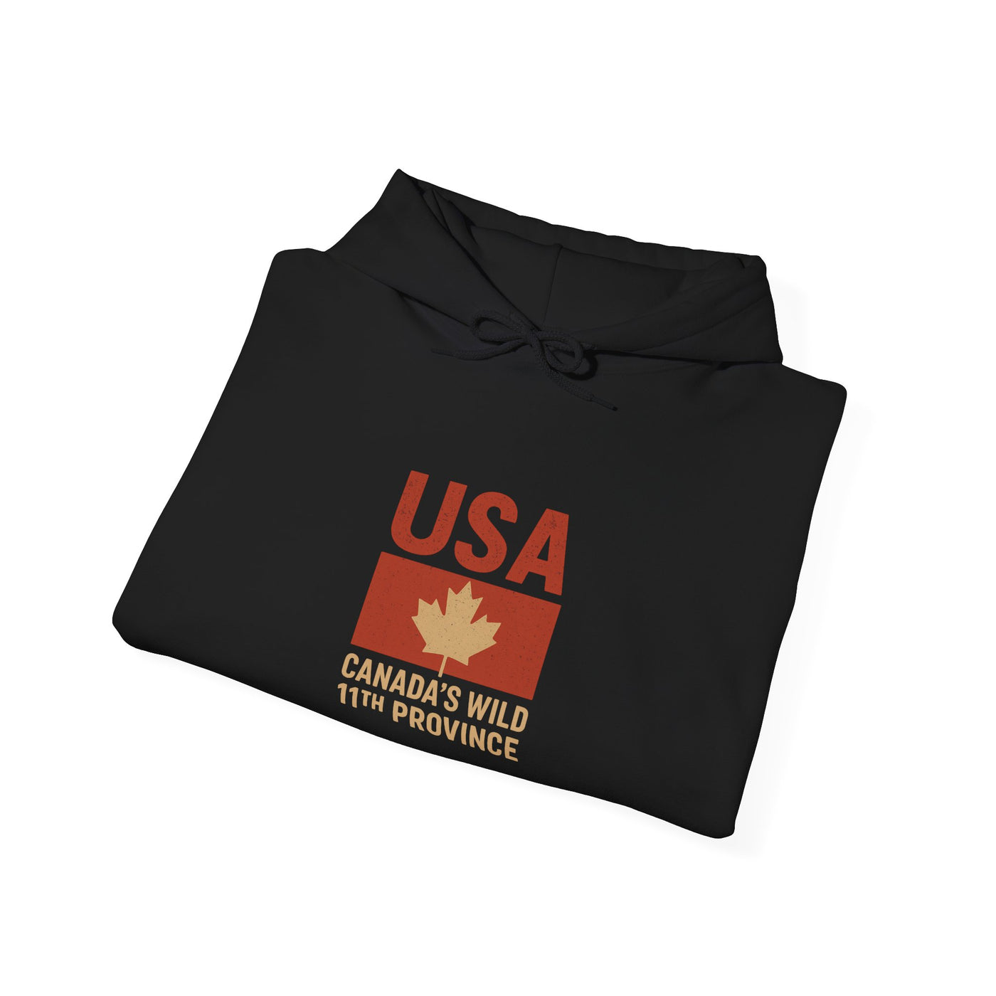 USA Maple Leaf Hoodie – 'Canada's 51st Province' Funny Canada-USA Mashup Sweatshirt