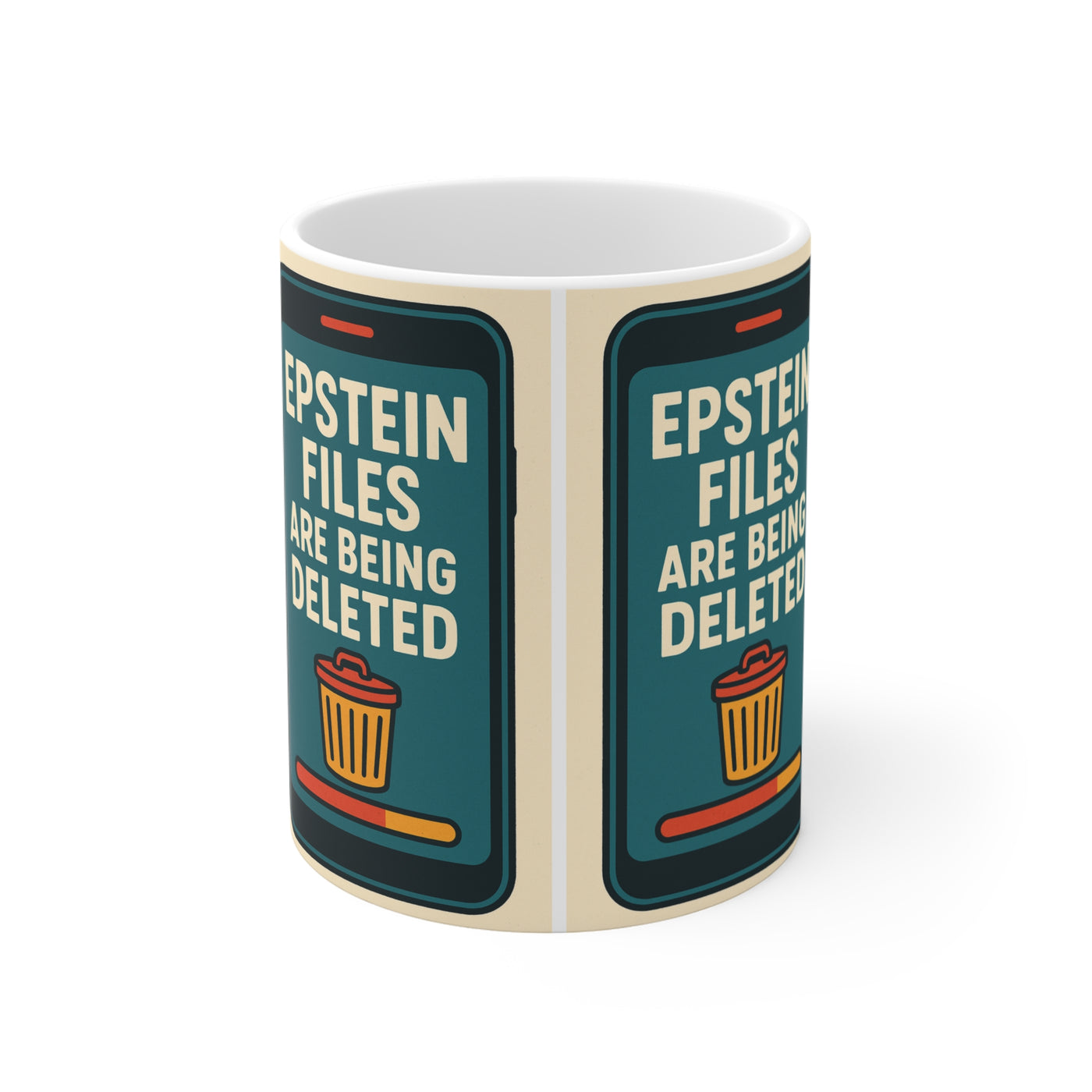 11oz Mug — "Files Are Being Deleted" Retro Conspiracy Coffee Cup