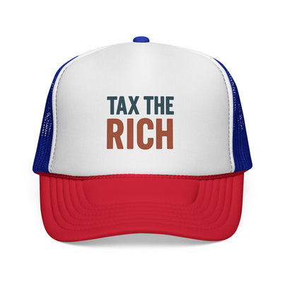 Tax The Rich Trucker Cap — Bold Political Mesh Snapback Hat