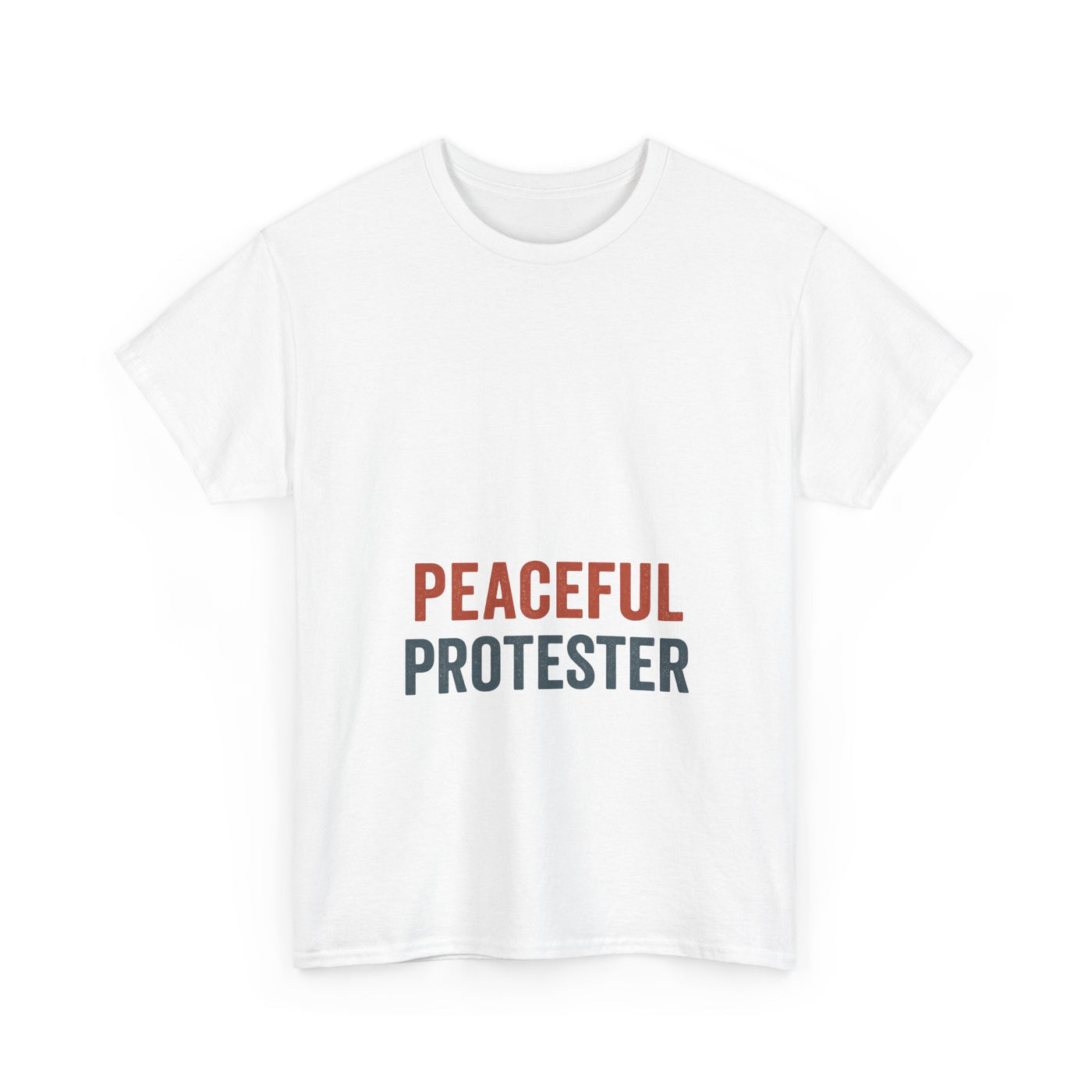 Peaceful Protester T-Shirt — 'Peaceful Protester' Minimalist Activist Tee
