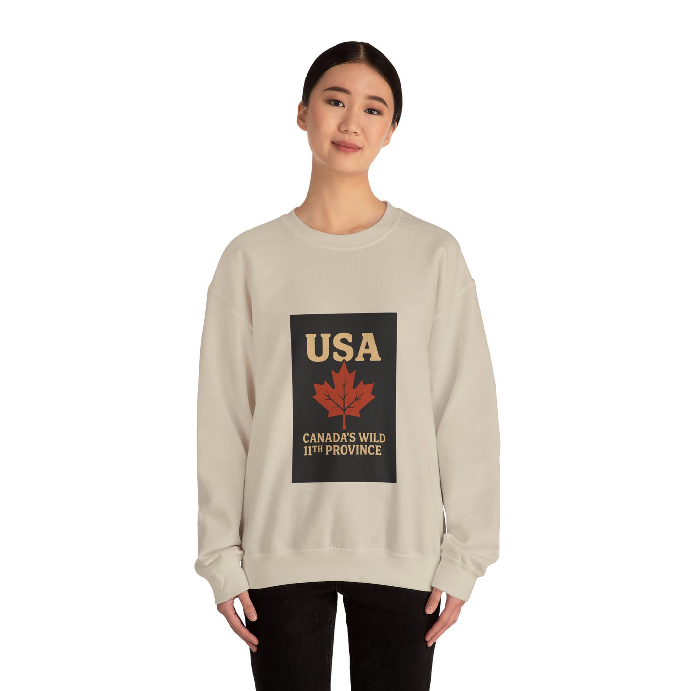 USA 'Canada's Wild 11th Province' Crewneck Sweatshirt