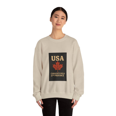 USA 'Canada's Wild 11th Province' Crewneck Sweatshirt